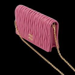 Begonia Pink Matelassé Nappa Leather Smartphone Case | Miu Miu