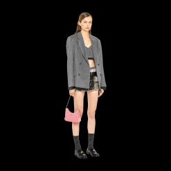 Begonia Pink Matelassé Nappa Leather Shoulder Bag | Miu Miu