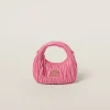 Begonia Pink Wander Matelassé Nappa Leather Hobo Mini-bag | Miu Miu