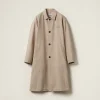 Beige Denim Coat | Miu Miu