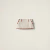 Beige/cognac Canvas Miniskirt | Miu Miu