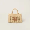 Beige/cognac Crochet Handbag | Miu Miu