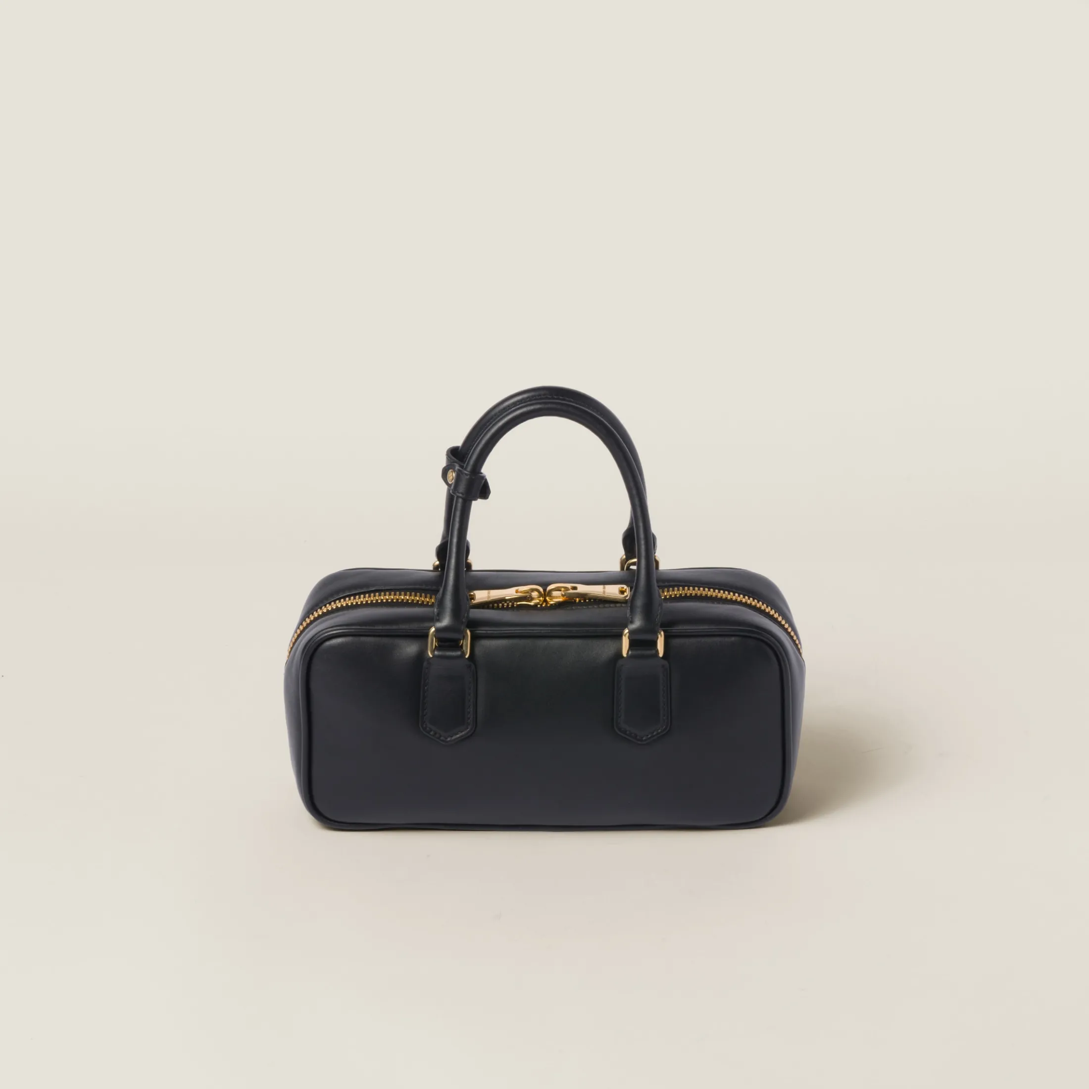 Black Arcadie Leather Bag | Miu Miu