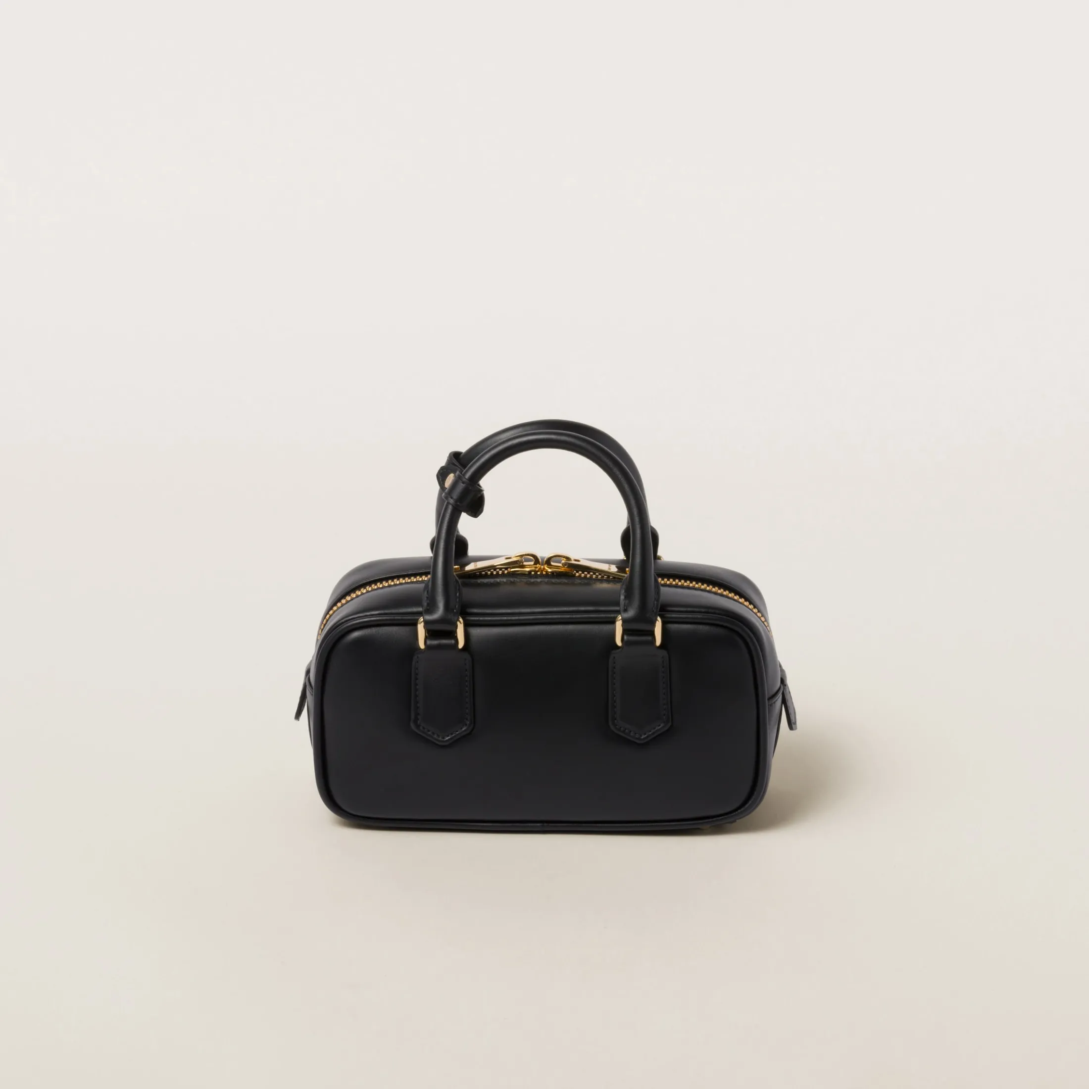 Black Arcadie Leather Bag | Miu Miu