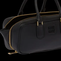 Black Arcadie Leather Bag | Miu Miu