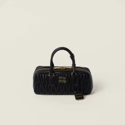 Black Arcadie Matelassé Nappa Leather Bag | Miu Miu