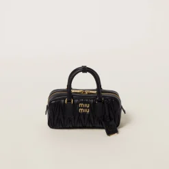 Black Arcadie Matelassé Nappa Leather Bag | Miu Miu