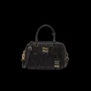 Black Arcadie Matelassé Nappa Leather Bag | Miu Miu