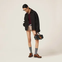 Black Arcadie Matelassé Nappa Leather Bag | Miu Miu