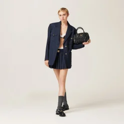Black Arcadie Matelassé Nappa Leather Bag | Miu Miu
