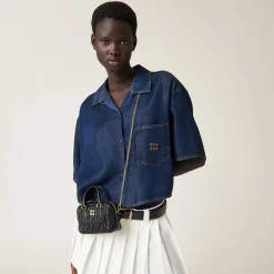 Black Arcadie Matelassé Nappa Leather Mini-bag | Miu Miu