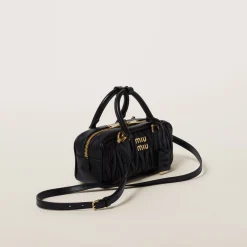 Black Arcadie Matelassé Nappa Leather Bag | Miu Miu