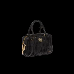 Black Arcadie Matelassé Nappa Leather Bag | Miu Miu