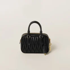 Black Arcadie Matelassé Nappa Leather Bag | Miu Miu