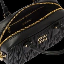 Black Arcadie Matelassé Nappa Leather Bag | Miu Miu