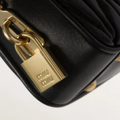 Black Arcadie Matelassé Nappa Leather Bag | Miu Miu