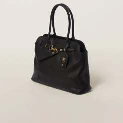 Black Aventure Nappa Leather Bag | Miu Miu