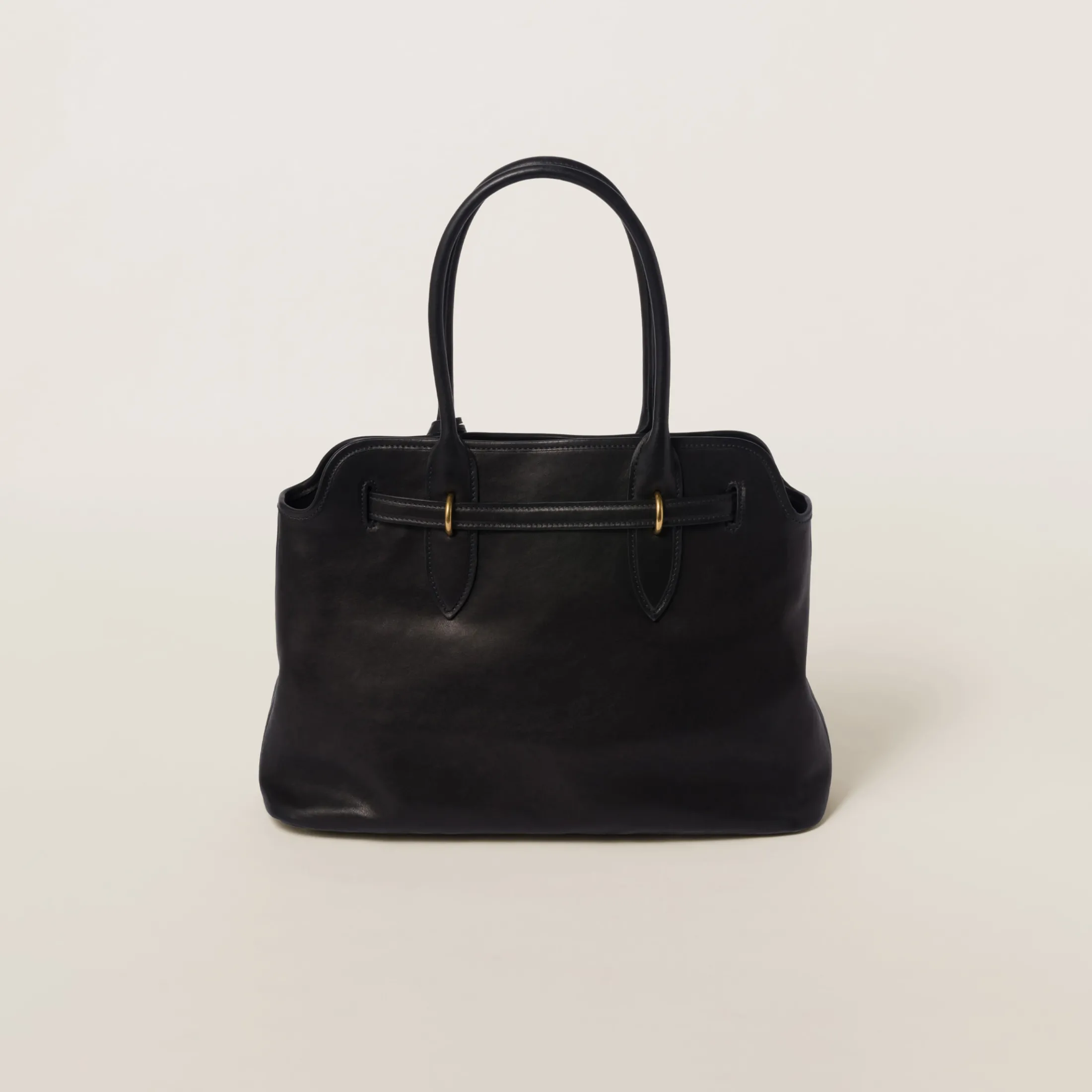 Black Aventure Nappa Leather Bag | Miu Miu