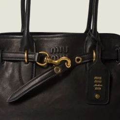 Black Aventure Nappa Leather Bag | Miu Miu