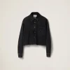 Black Black Denim Blouson Jacket | Miu Miu