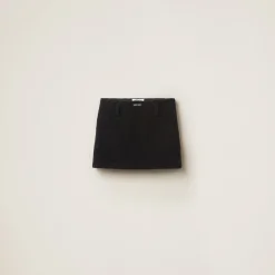 Black Bouclé Miniskirt | Miu Miu