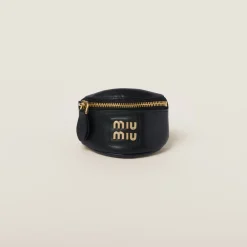 Black Bracelet With Leather Mini-pouch | Miu Miu