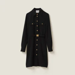 Black Cady Dress | Miu Miu