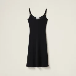 Black Cady Dress | Miu Miu