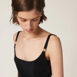 Black Cady Dress | Miu Miu