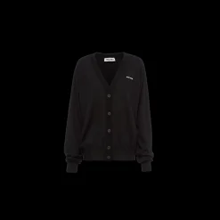 Black Cashmere And Silk Cardigan | Miu Miu
