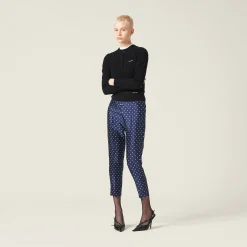 Black Cashmere Knit Cardigan | Miu Miu