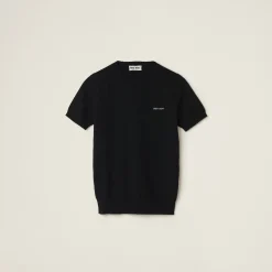 Black Cashmere Sweater | Miu Miu