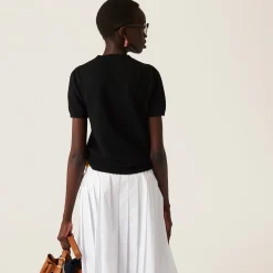 Black Cashmere Sweater | Miu Miu