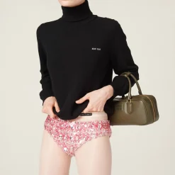 Black Cashmere Turtleneck Sweater | Miu Miu