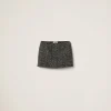 Black Chevron Miniskirt | Miu Miu