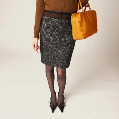 Black Chevron Skirt | Miu Miu