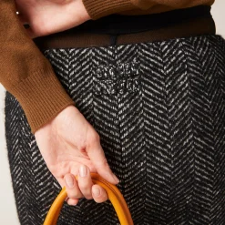 Black Chevron Skirt | Miu Miu