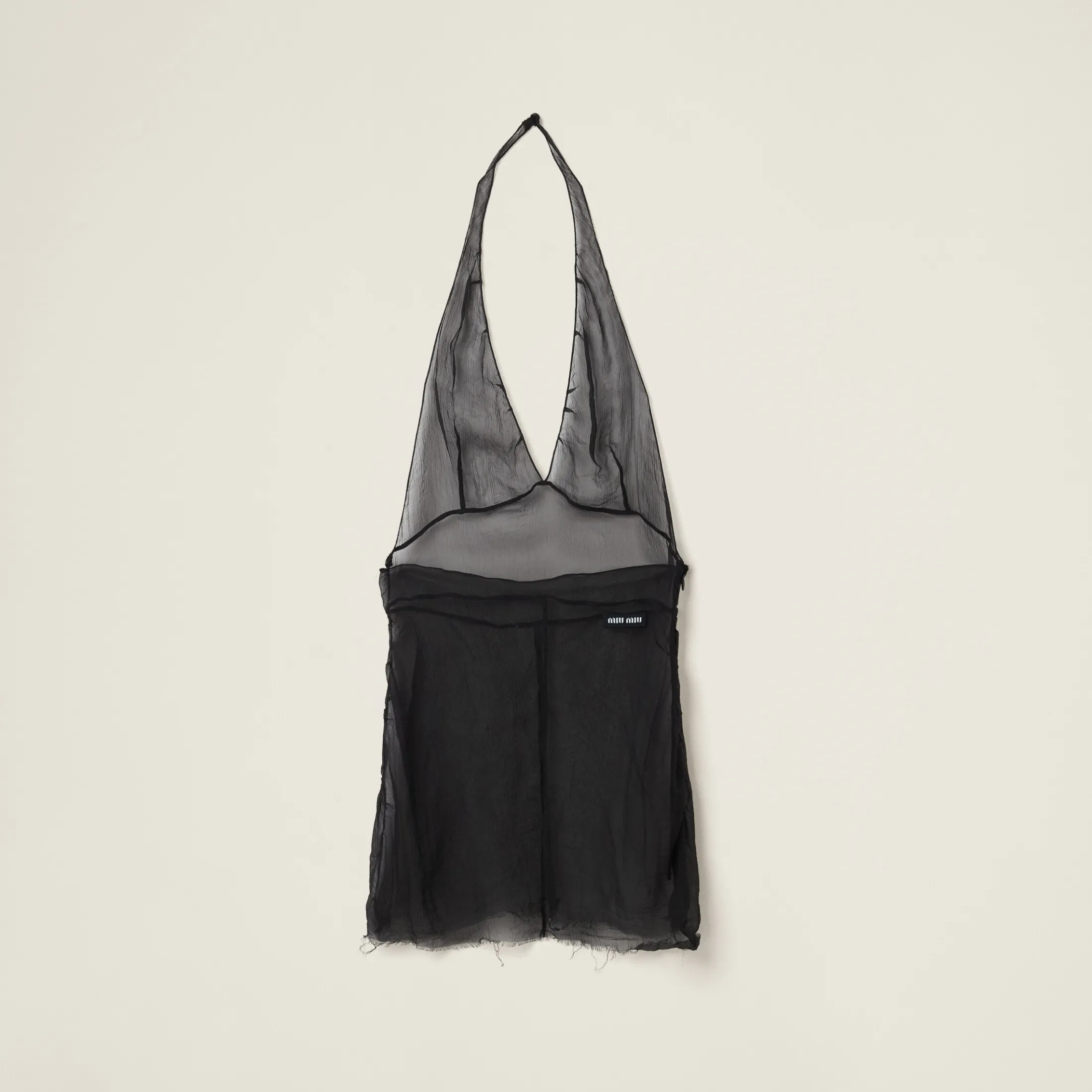 Black Chiffon Top | Miu Miu