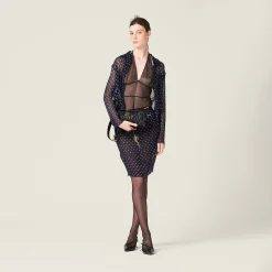 Black Chiffon Top | Miu Miu