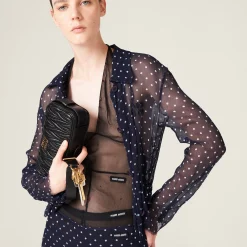 Black Chiffon Top | Miu Miu