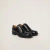 Black Church's X Miu Miu Brushed Leather Oxford Brogue Shoes | Miu Miu
