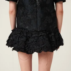 Black Cloquet Miniskirt | Miu Miu