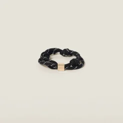 Black Cord And Nylon Bracelet | Miu Miu