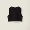 Black Cotton Fleece Sweatshirt | Miu Miu