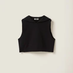 Black Cotton Fleece Sweatshirt | Miu Miu