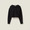Black Cotton Fleece Sweatshirt | Miu Miu