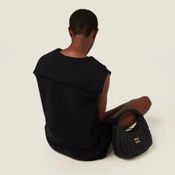 Black Cotton Fleece Sweatshirt | Miu Miu