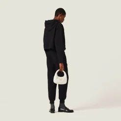 Black Cotton Hoodie | Miu Miu