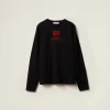 Black Cotton Jersey T-shirt | Miu Miu