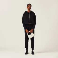 Black Cotton Joggers | Miu Miu